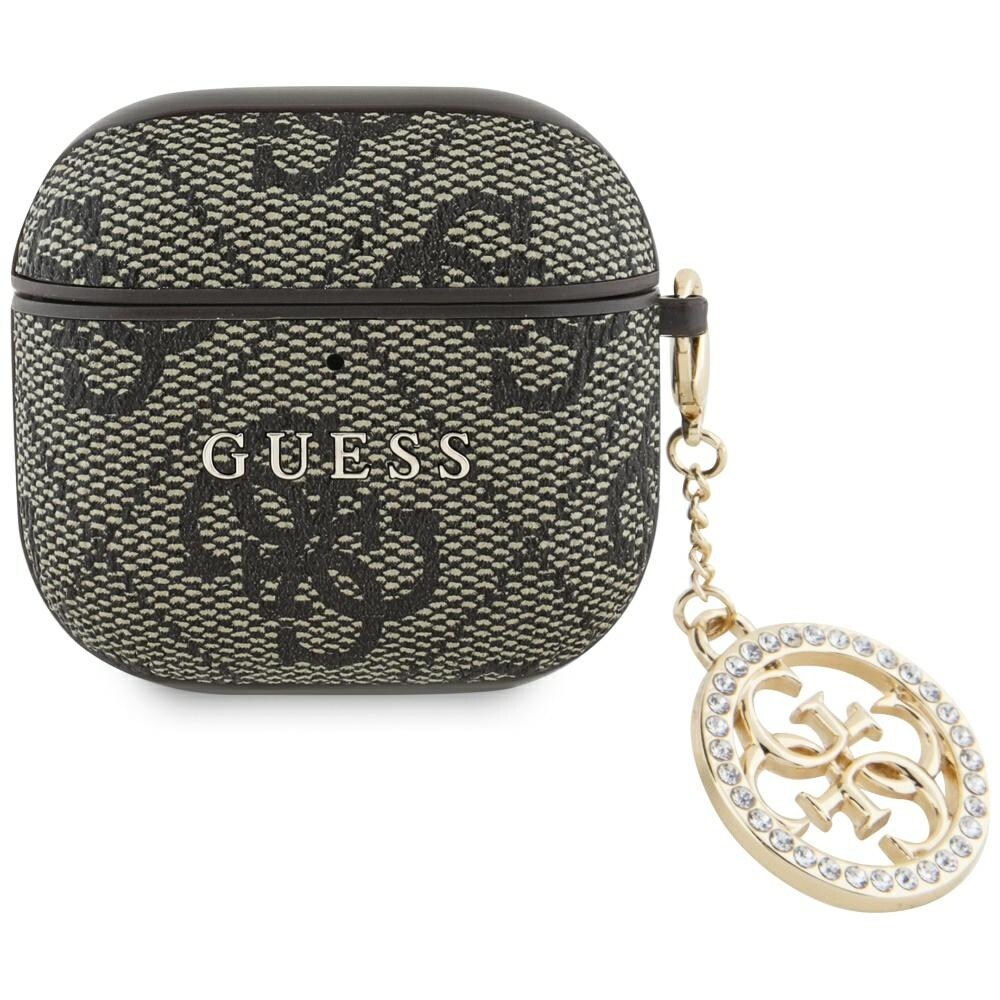 Guess 4G Strass Charm-etui til AirPods 4 - Brun