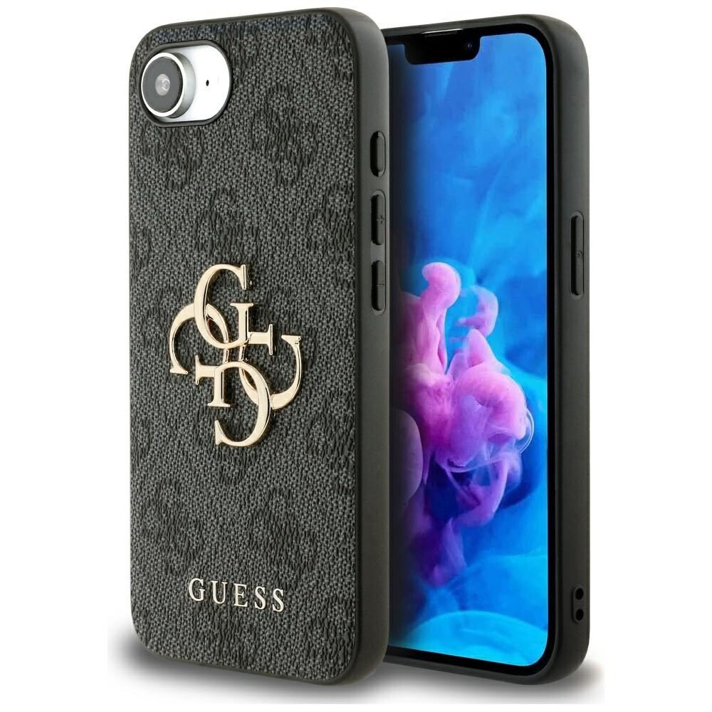 Guess 4G Big Logo Etui til iPhone 16e - Sort