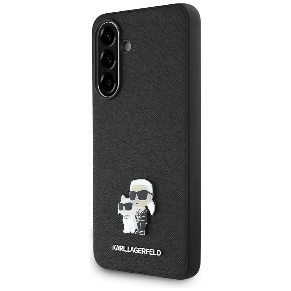 Karl Lagerfeld Saffiano-etui med K&C metallogo til Samsung Galaxy A36 - Sort