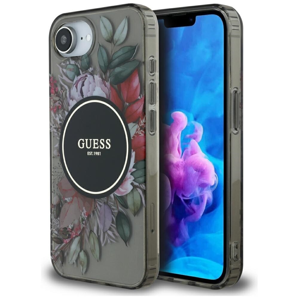 Guess IML Flowers MagSafe iPhone 16e-etui - sort