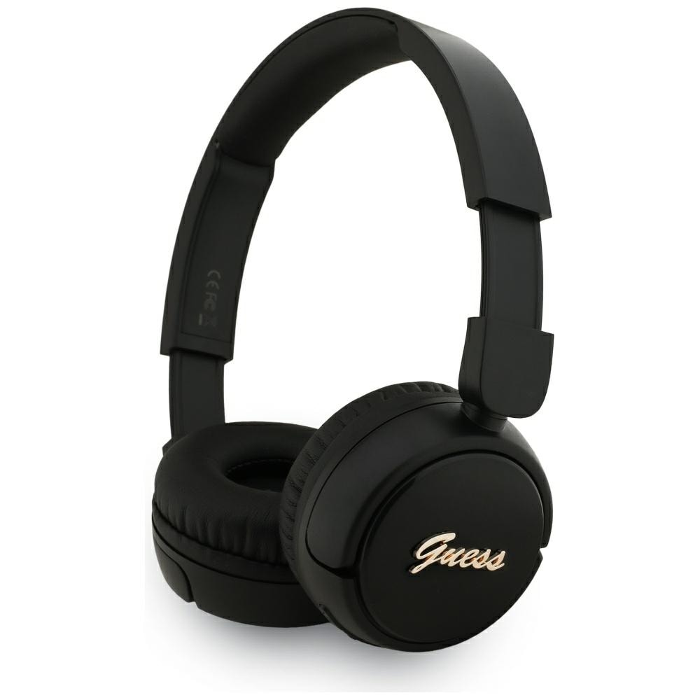 Guess Metal Logo Script Over-Ear-hovedtelefoner - Sort