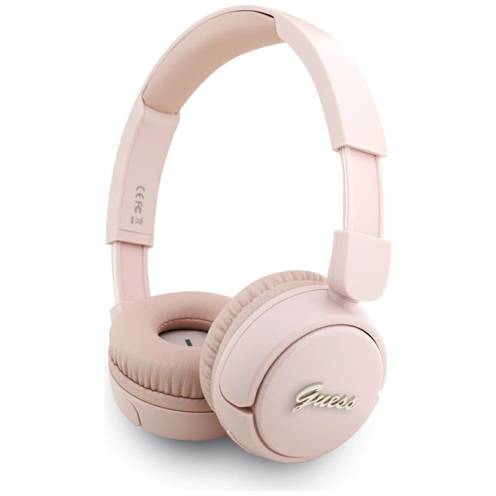 Guess Metal Logo Script Over-Ear-hovedtelefoner - Pink