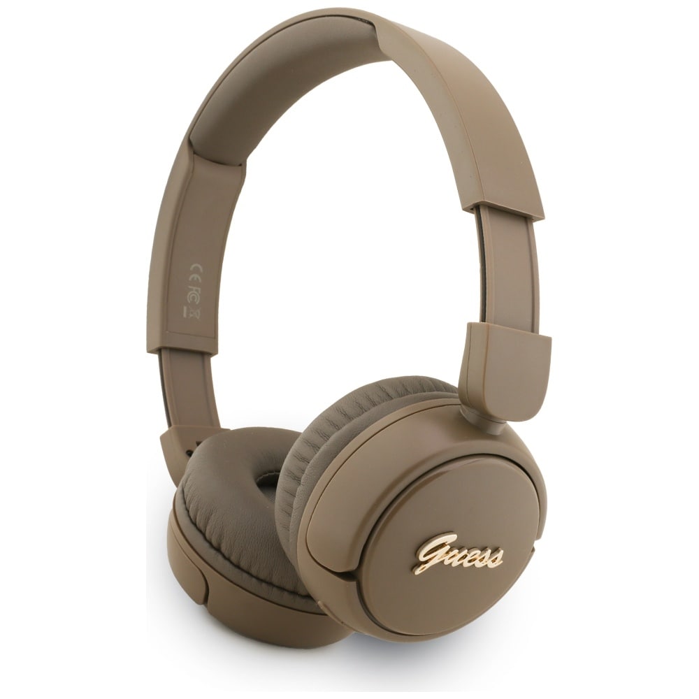 Guess Metal Logo Script Over-Ear-hovedtelefoner - Brun