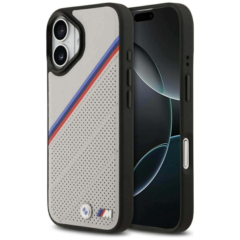 BMW M Tricolor MagSafe-etui med metallogo til iPhone 17 - grå