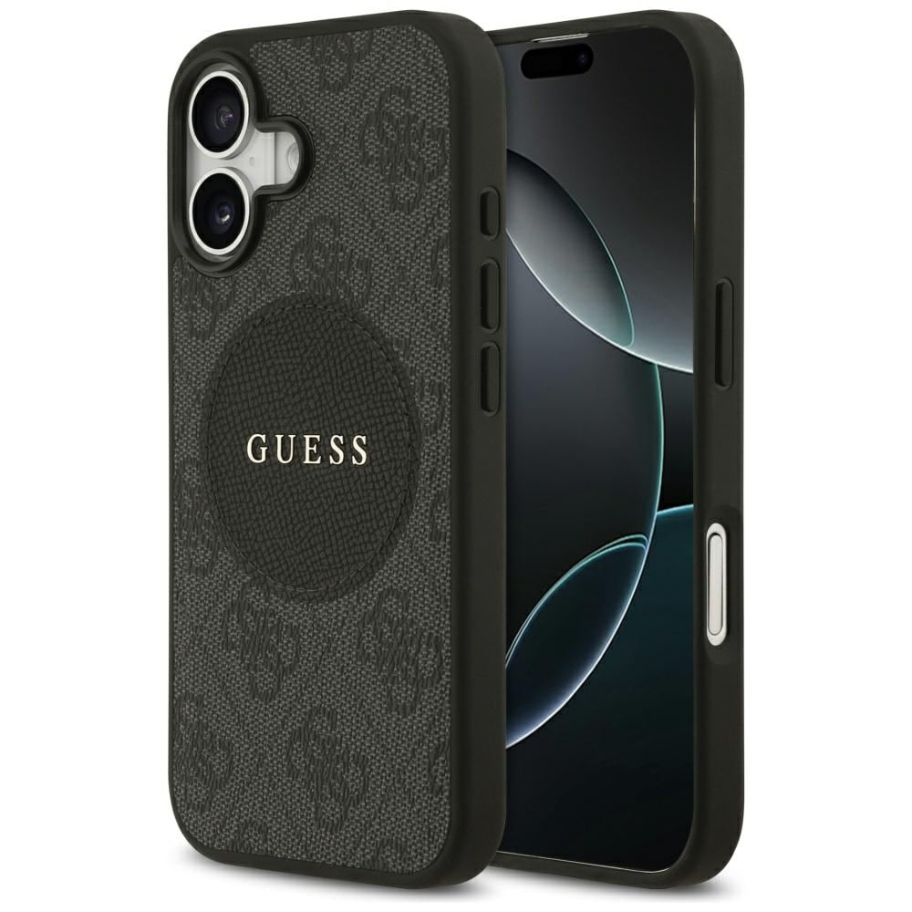 Guess 4G Circle Classic Logo MagSafe-etui til iPhone 17 - sort