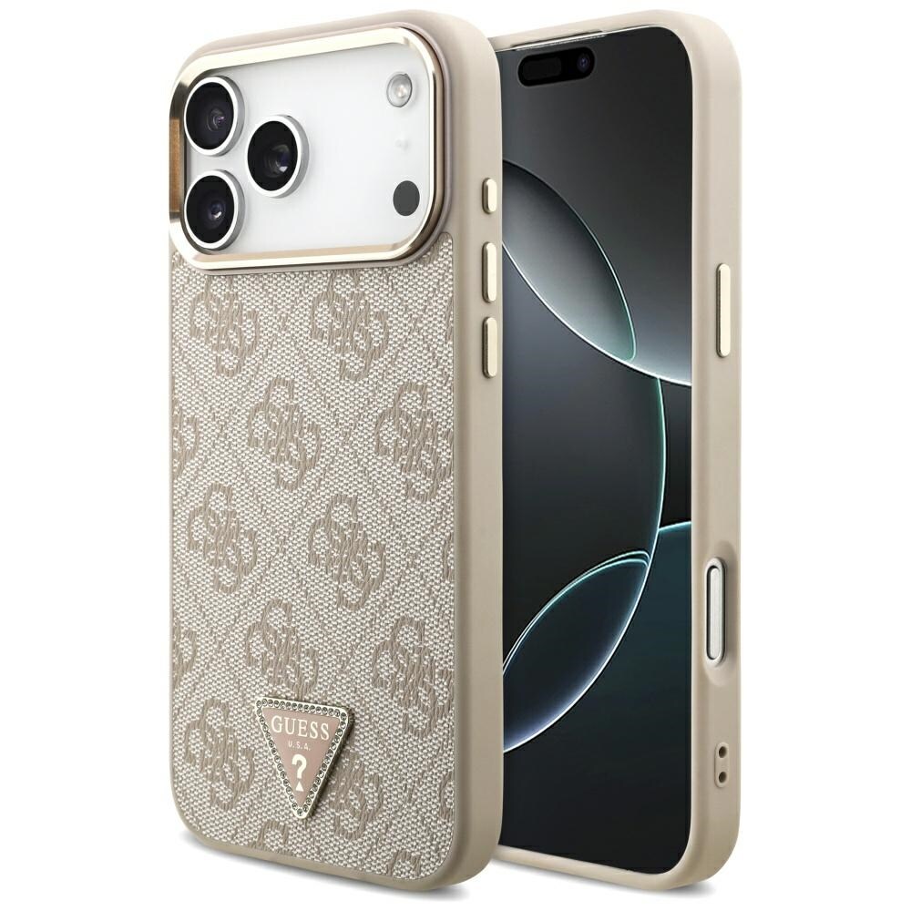 Guess 4G Triangle Logo MagSafe-etui til iPhone 17 Pro Max - Rose Gold