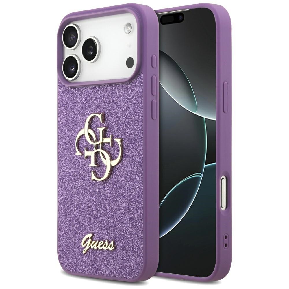 Guess Fast Glitter Big 4G-etui til iPhone 17 Pro Max - lilla