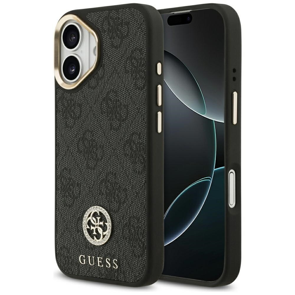 Guess 4G Strass Logo MagSafe-etui til iPhone 17 - sort