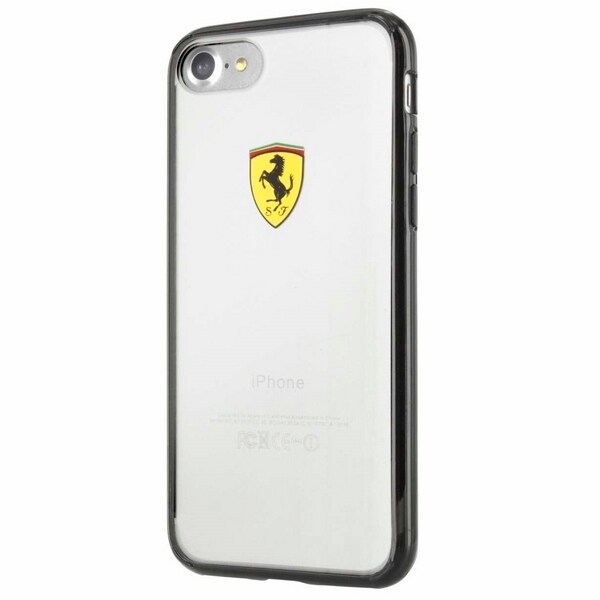 Ferrari Hardcase FEHCP7BK iPhone 7/8/SE 2020 / SE 2022 sort/gennemsigtig Racing Shield