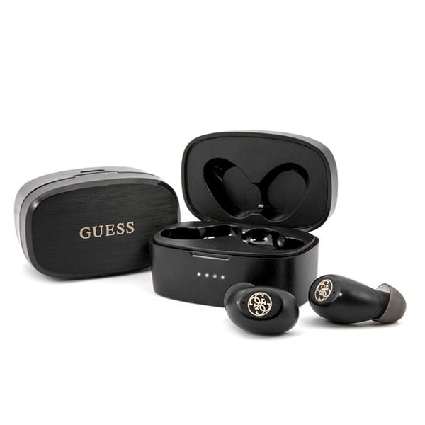 Guess GUTWSJL4GBK TWS Bluetooth-hovedtelefoner + sort/sort 4G-dockingstation