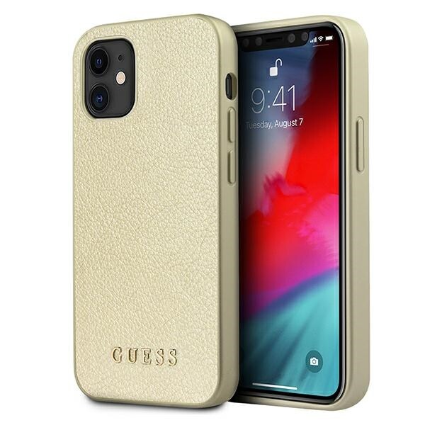 Guess GUHCP12SIGLGO iPhone 12 mini 5,4" guld/guld hardcase Iridescent