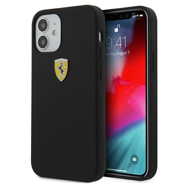 Ferrari FESSIHCP12SBK iPhone 12 mini 5,4" sort/sort hardcase On Track Silicone