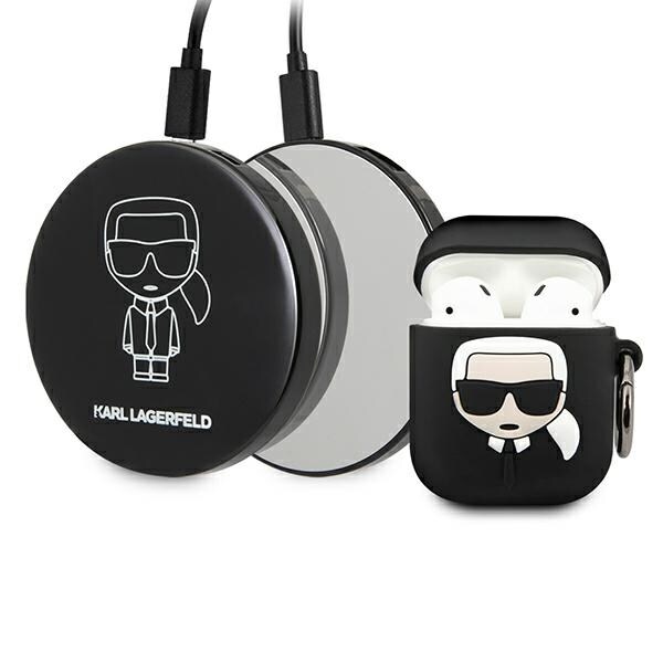 Karl Lagerfeld Ikonik Etui til AirPods + Powerbank - Sort