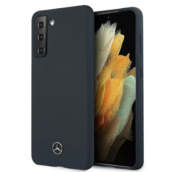 Mercedes Silicone Line-etui til Samsung Galaxy S21 - Blå