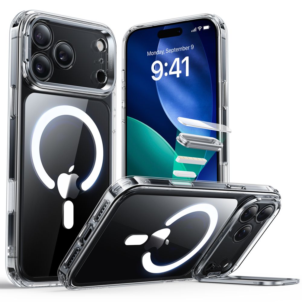 ESR Classic Hybrid Kickstand MagSafe-etui til iPhone 17 Pro - Klar