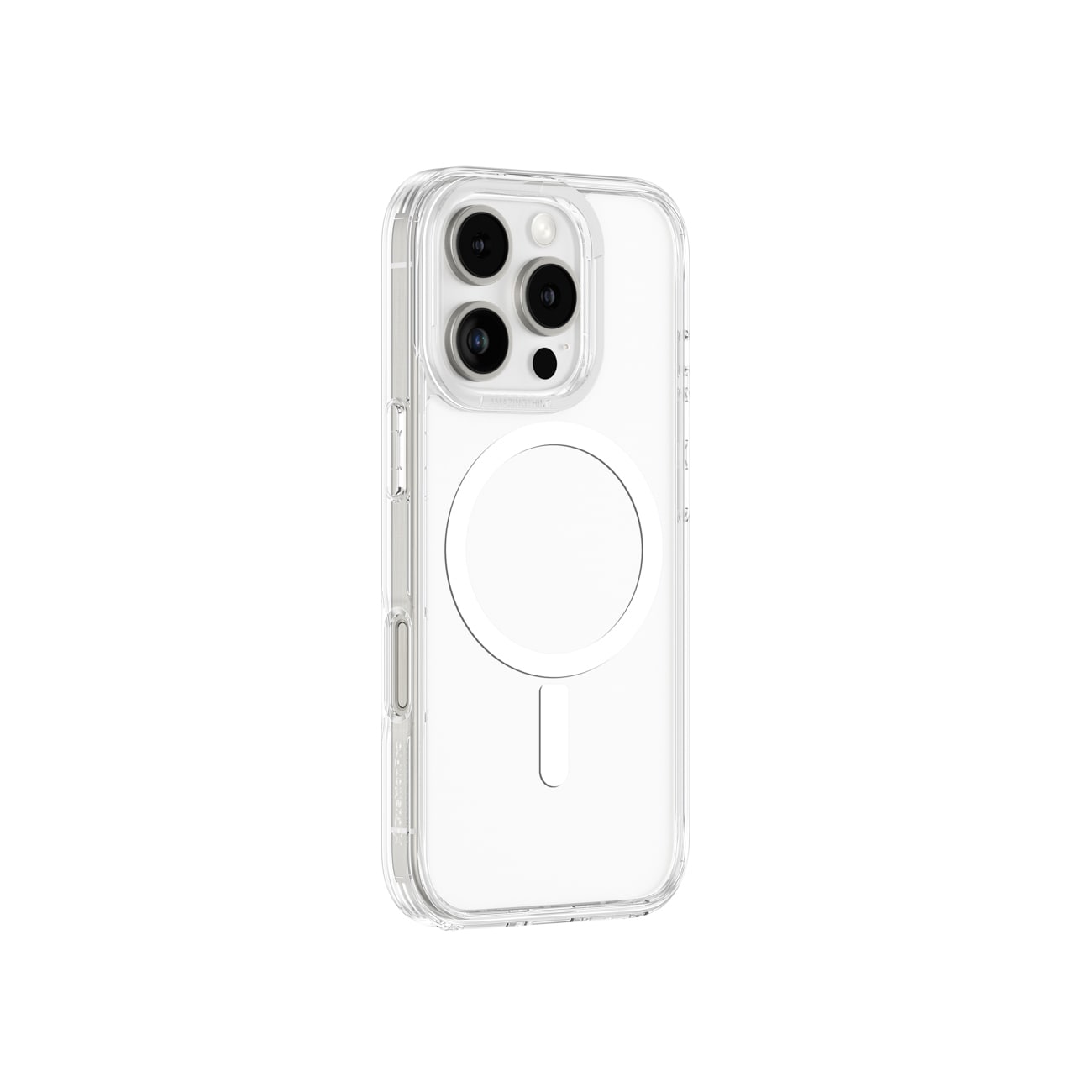 AmazingThing Minimal Mag Case med magnetisk ring til iPhone 16 Pro - Transparent