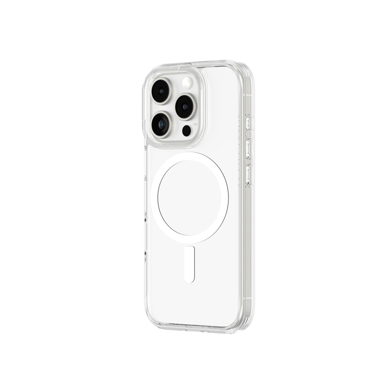 AmazingThing Minimal Mag Case med magnetisk ring til iPhone 16 Pro - Transparent