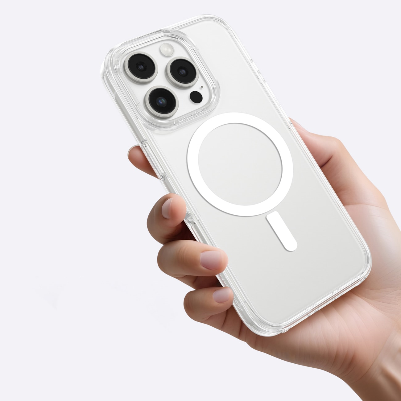 AmazingThing Minimal Mag Case med magnetisk ring til iPhone 16 Pro - Transparent