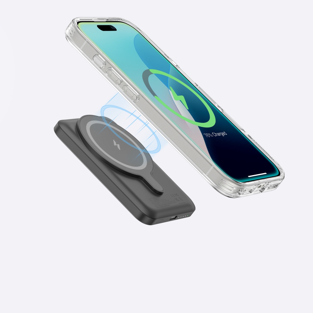 AmazingThing Minimal Mag Case med magnetisk ring til iPhone 16 Pro - Transparent