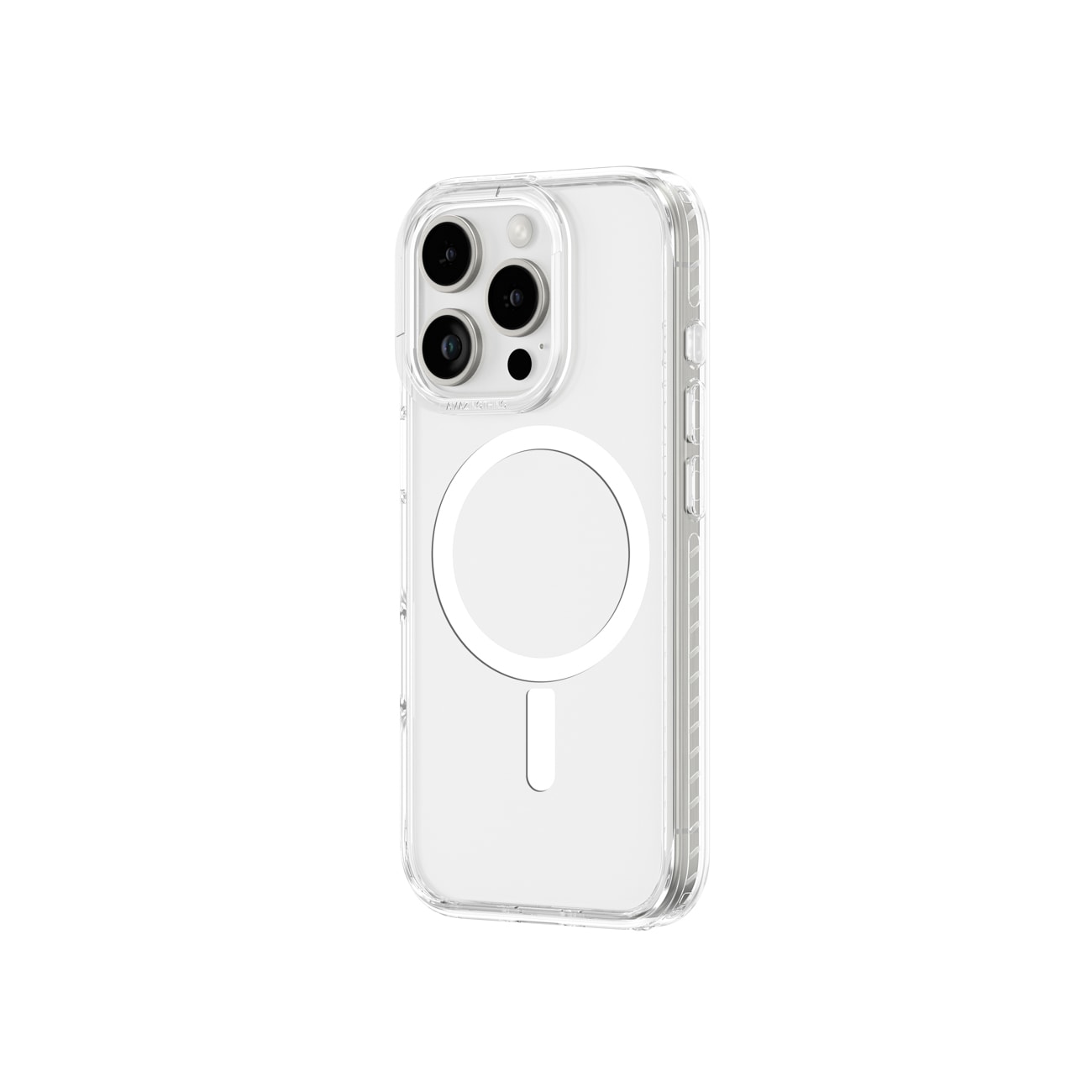 AmazingThing Titan Pro Mag-etui med magnetisk ring til iPhone 16 Pro - gennemsigtig