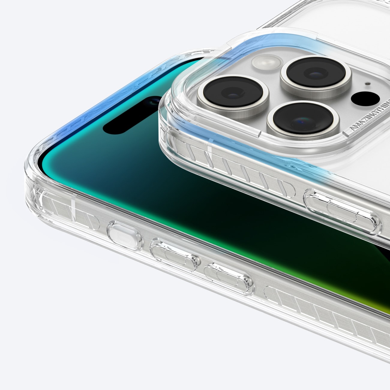 AmazingThing Titan Pro Mag-etui med magnetisk ring til iPhone 16 Pro - gennemsigtig