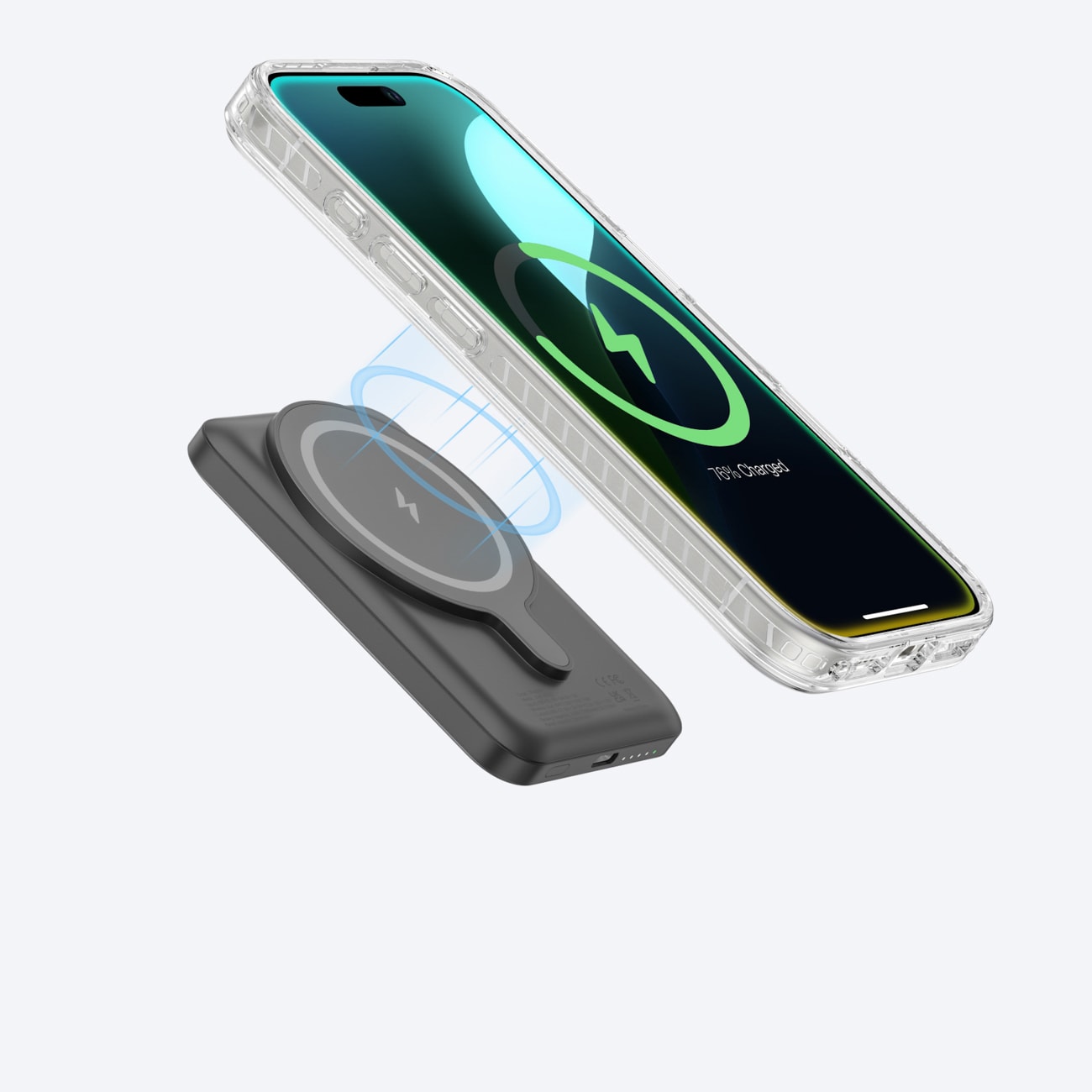 AmazingThing Titan Pro Mag-etui med magnetisk ring til iPhone 16 Pro - gennemsigtig