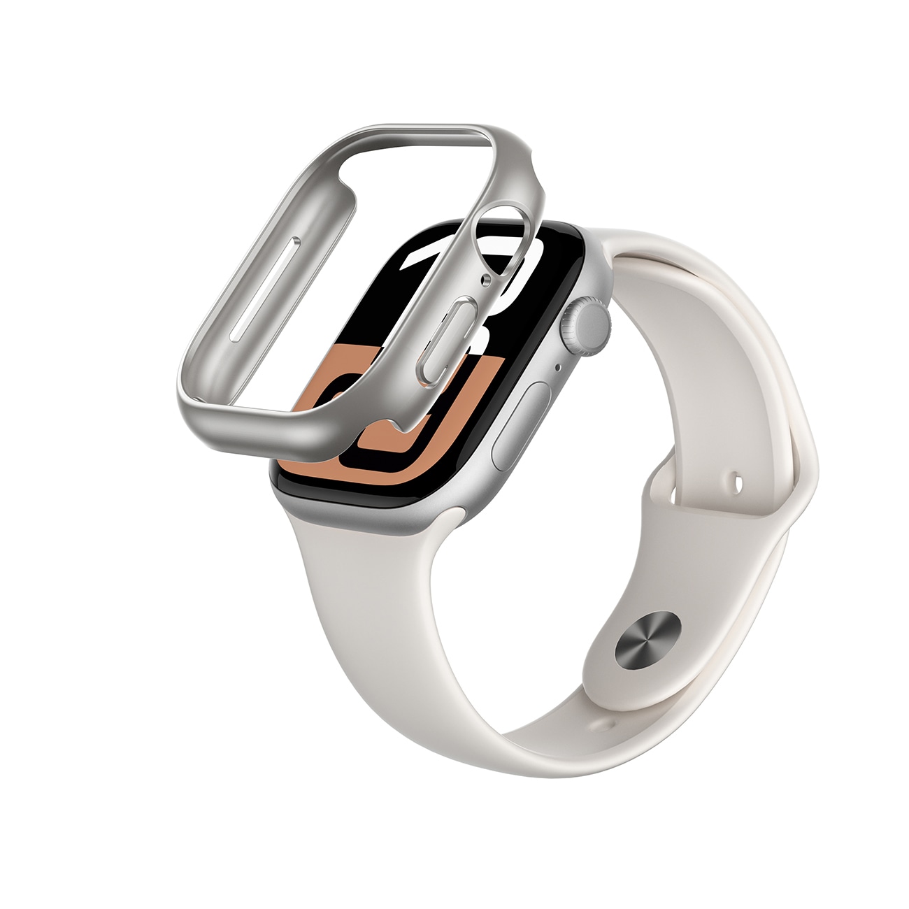 AmazingThing Minimal Case til Apple Watch 46mm - sølv