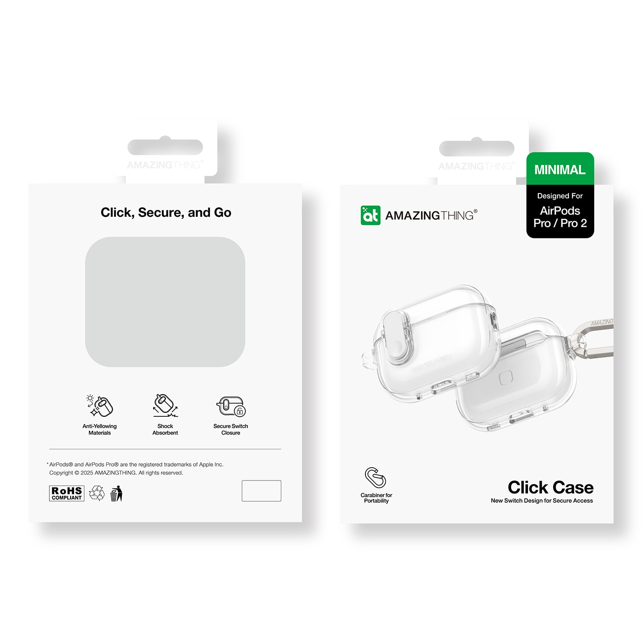 AmazingThing Minimal Case til AirPods Pro 2 Silikoneetui - Transparent