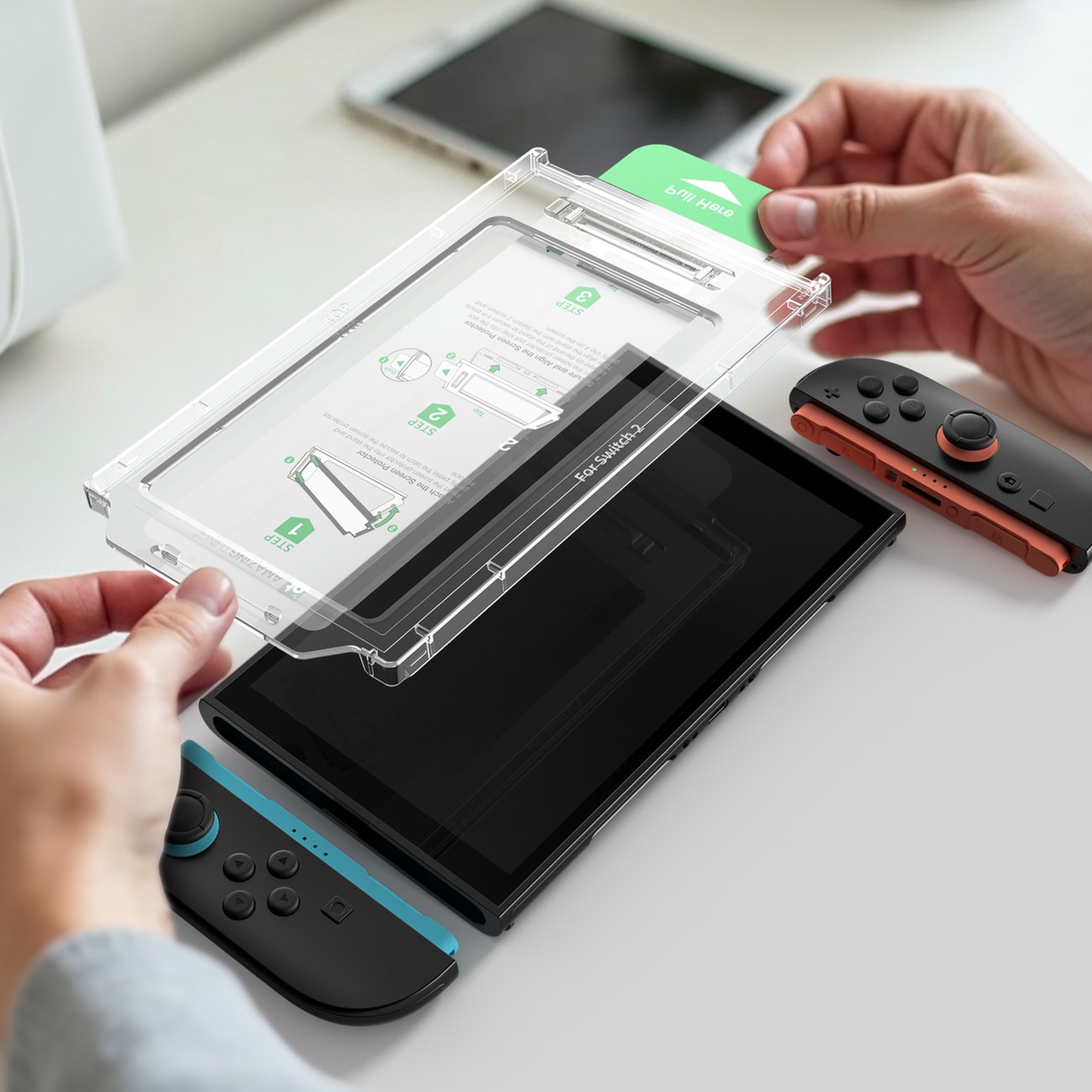 AmazingThing Radix Full Glass hærdet glas til Nintendo Switch 2 (2 stk.)