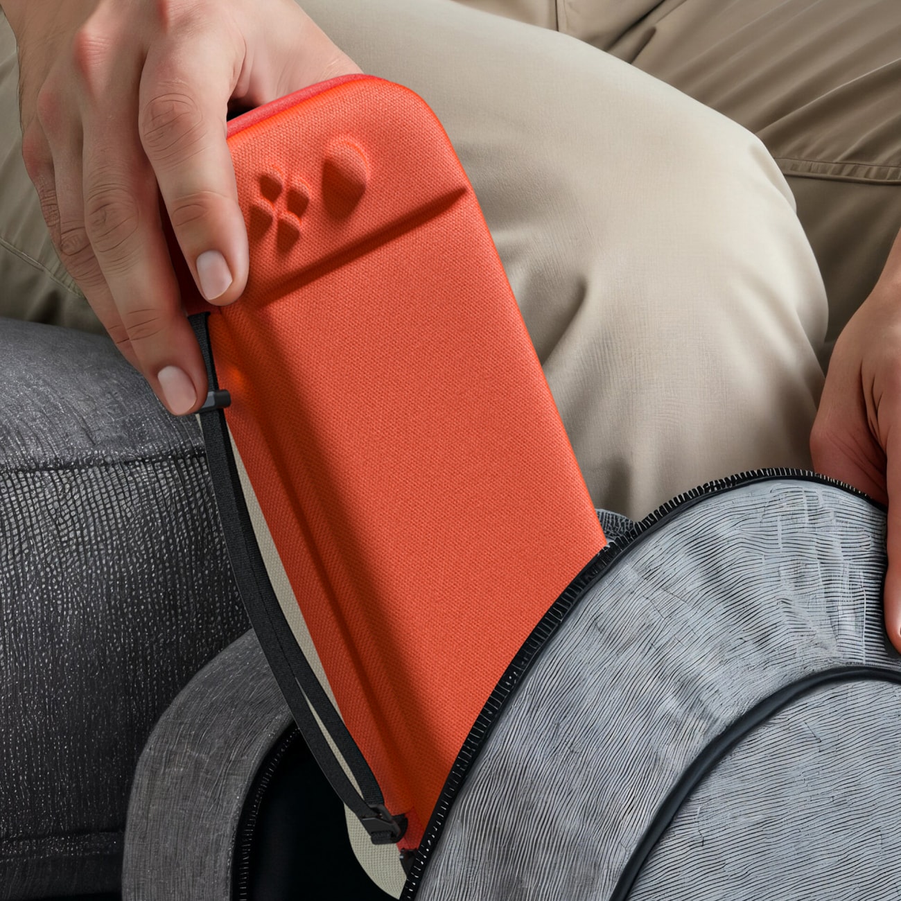 AmazingThing PlayShield EDC beskyttelsesetui til Nintendo Switch 2 - Rød