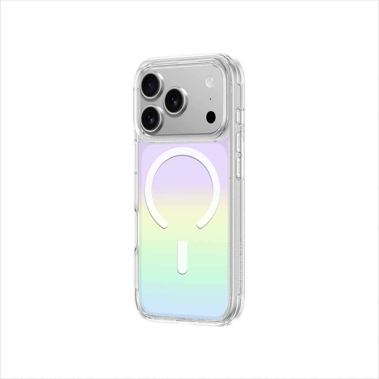AmazingThing Minimal Mag-taske til iPhone 17 Pro kompatibel med MagSafe-regnbue - flerfarvet