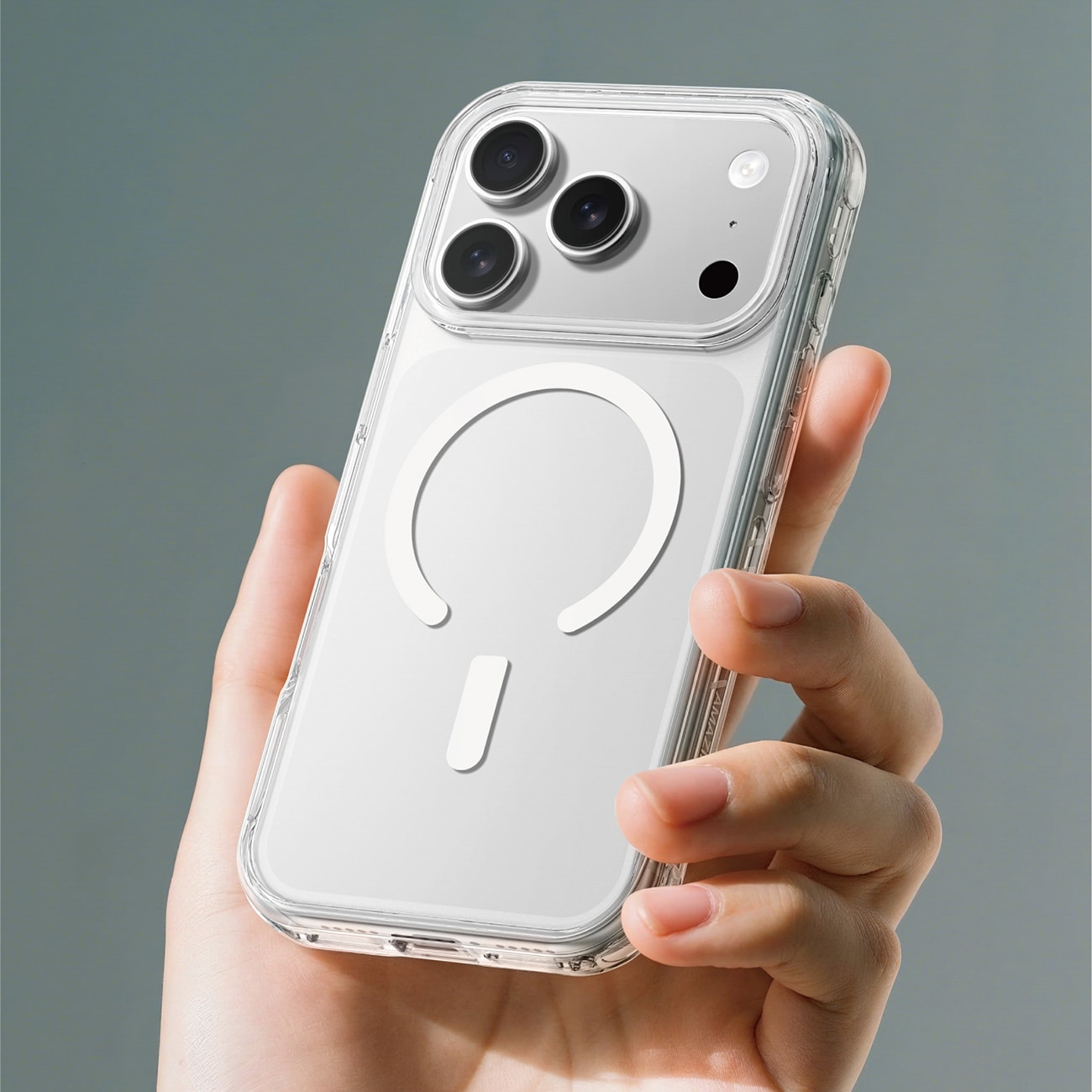 AmazingThing Titan Pro-etui til iPhone 17 Pro MagSafe-kompatibel - gennemsigtig