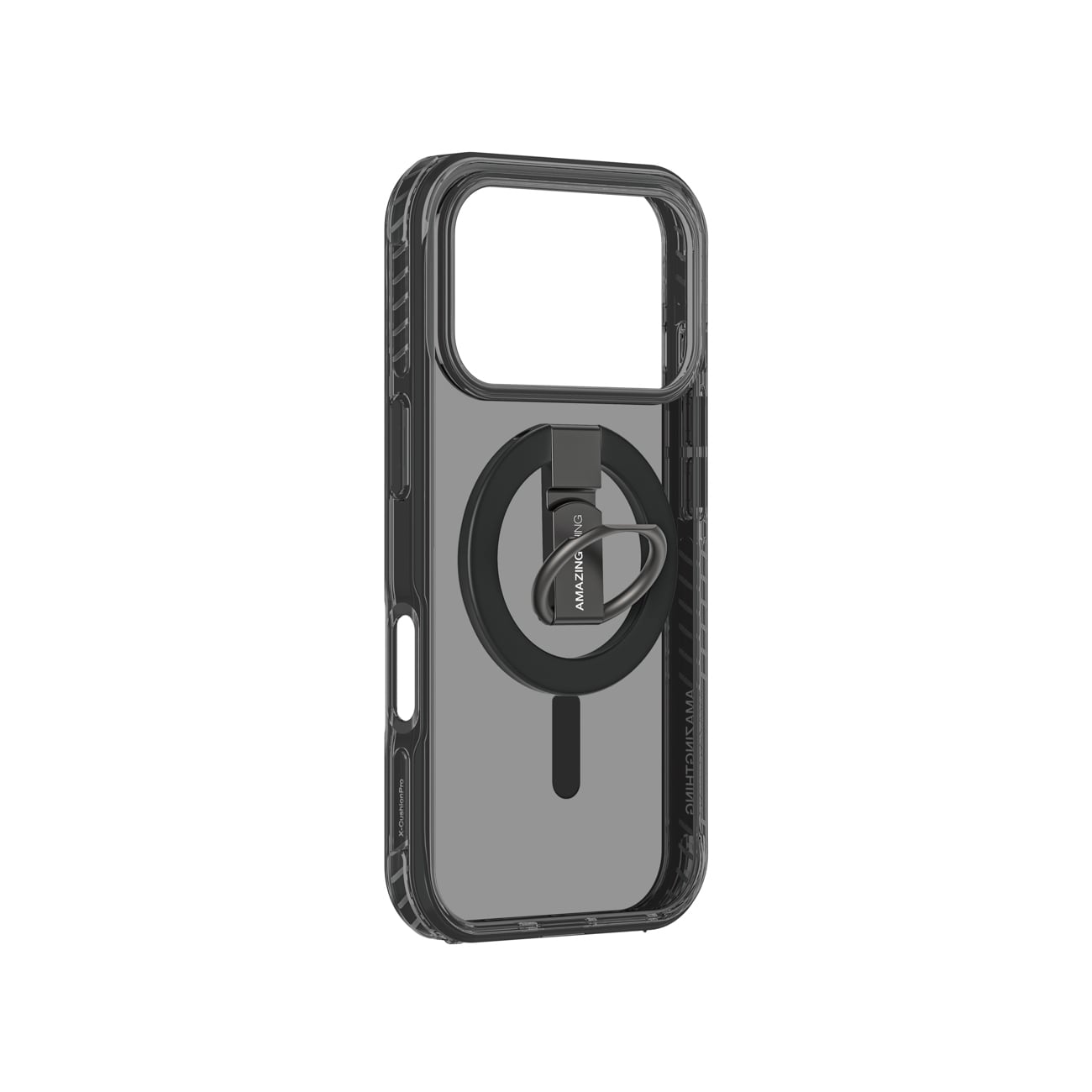 AmazingThing Titan Pro Grip Ring Set-etui til iPhone 17 Pro Max Kompatibel med MagSafe - Sort