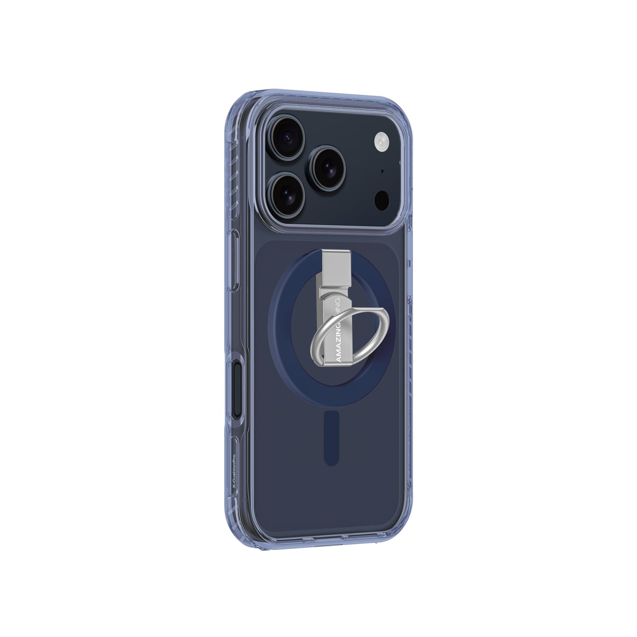 AmazingThing Titan Pro Grip Ring Set-etui til iPhone 17 Pro Max Kompatibel med MagSafe - Blå