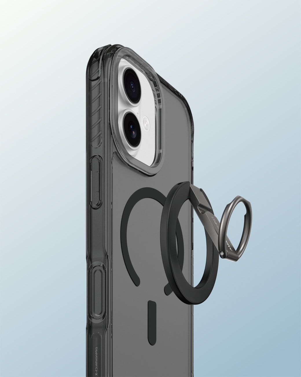 AmazingThing Titan Pro Grip Ring Set-etui til iPhone 17 Kompatibel med MagSafe - Sort