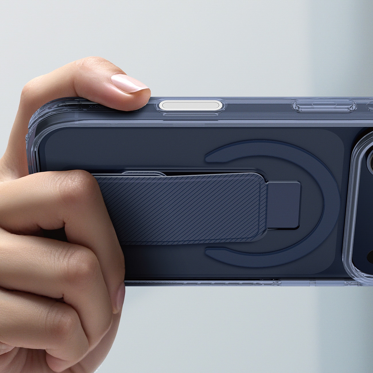 AmazingThing Titan Pro Holder Case til iPhone 17 Pro Max Kompatibel med MagSafe - Blå