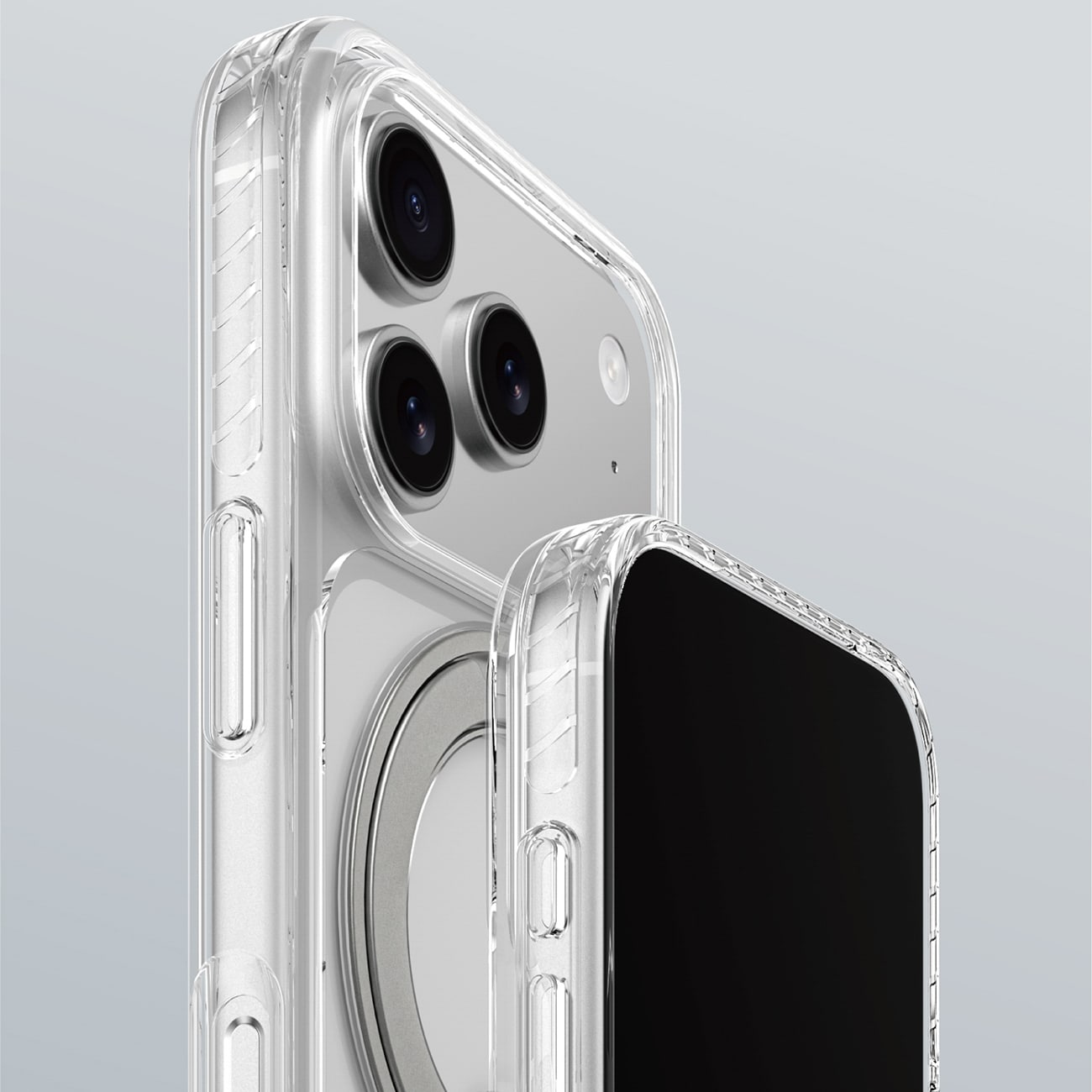 AmazingThing Titan Pro MagSpin-etui til iPhone 17 Pro Kompatibel med MagSafe - Grå
