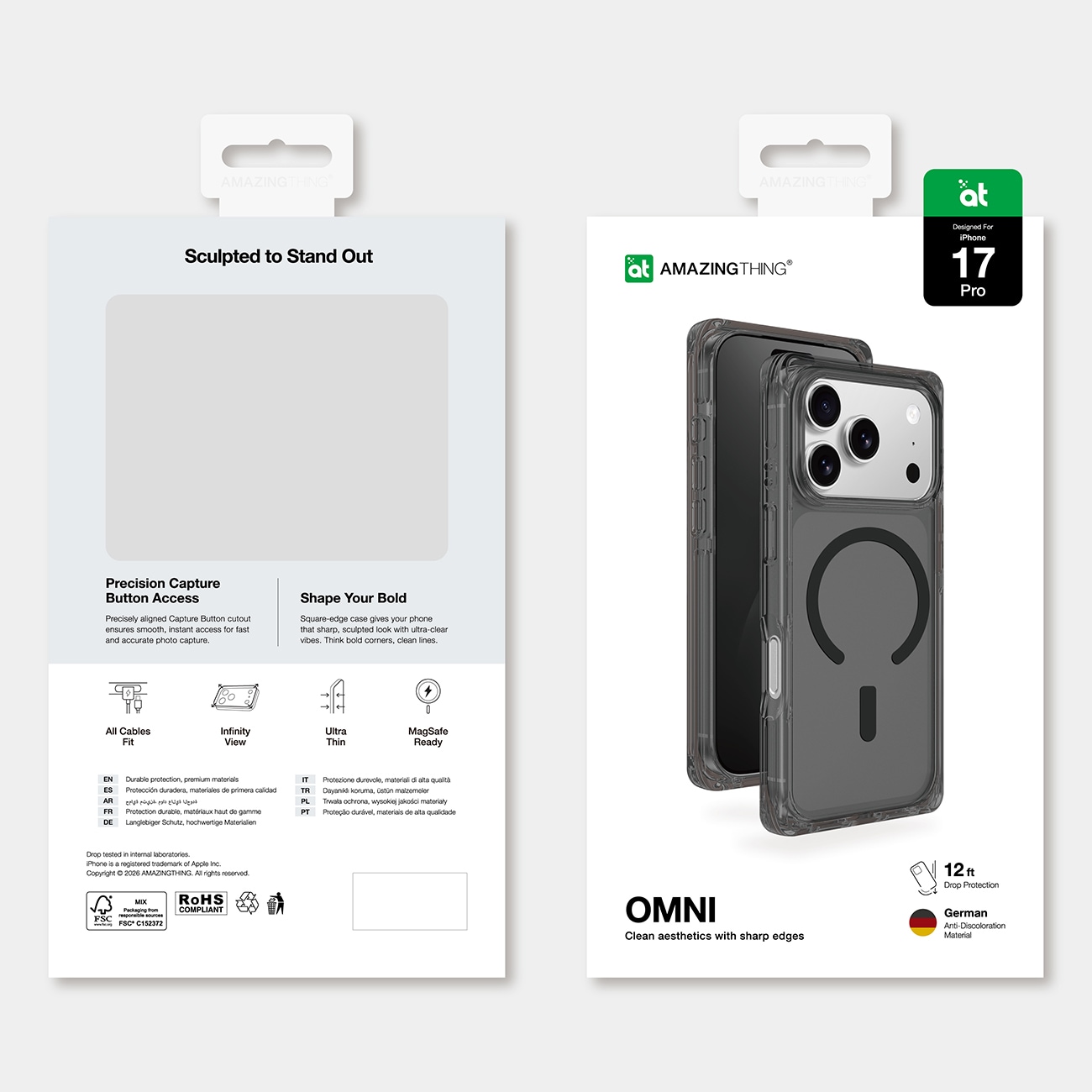 AmazingThing Omni-etui til iPhone 17 Pro MagSafe-kompatibel - sort
