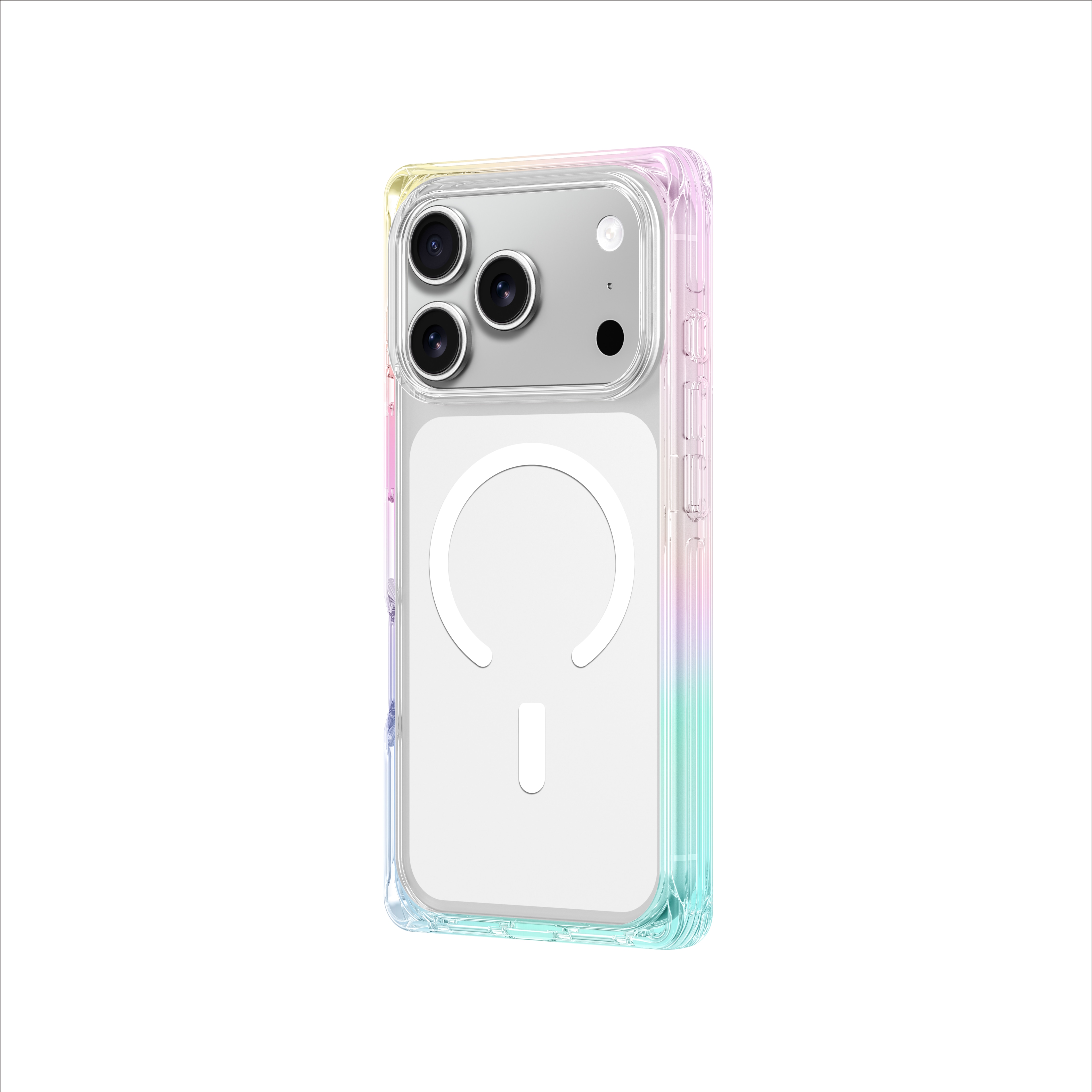 AmazingThing Omni taske til iPhone 17 Pro kompatibel med MagSafe - transparent-regnbue