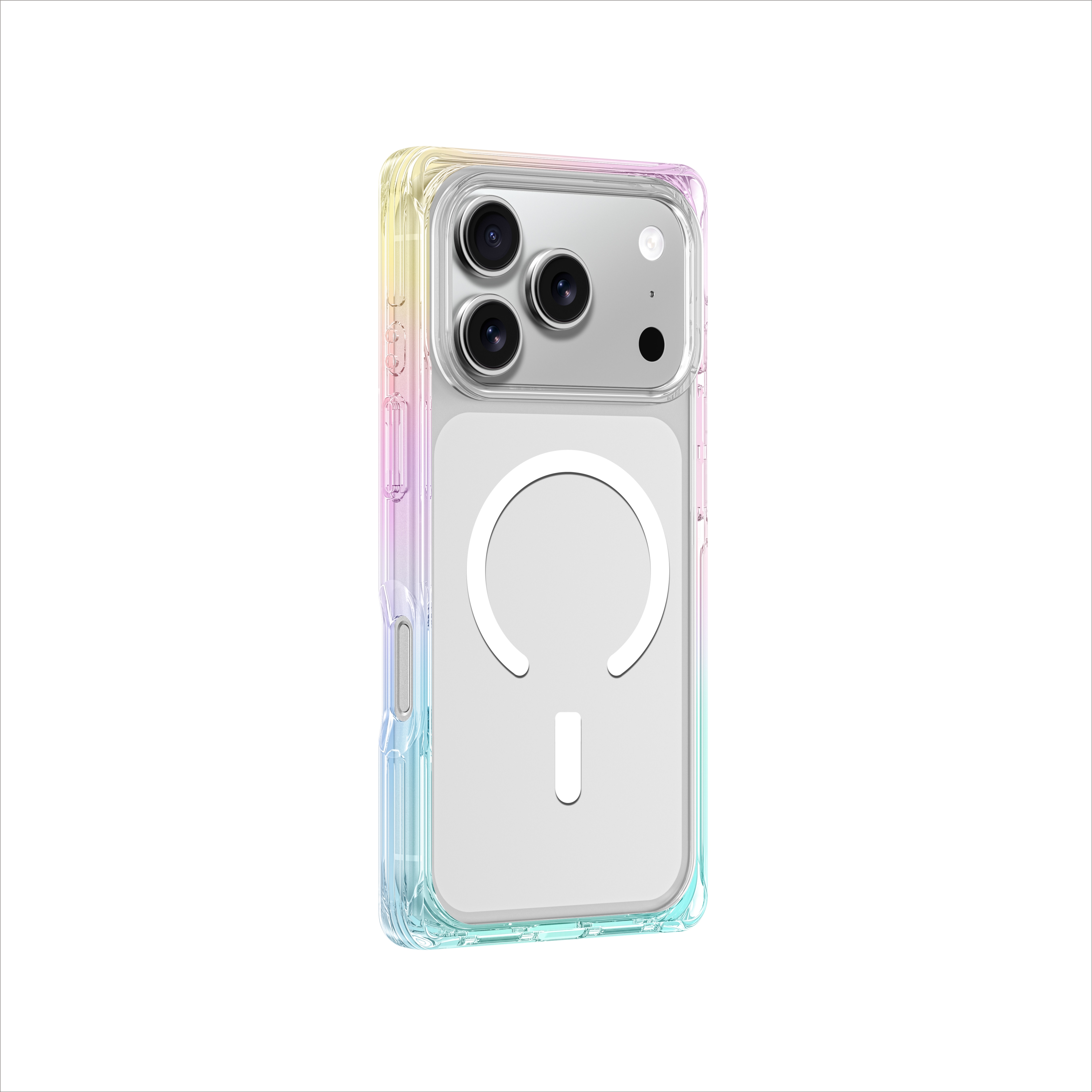 AmazingThing Omni taske til iPhone 17 Pro kompatibel med MagSafe - transparent-regnbue