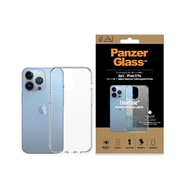 PanzerGlass ClearCase antibakterielt Military Grade etui til iPhone 13 Pro - gennemsigtigt