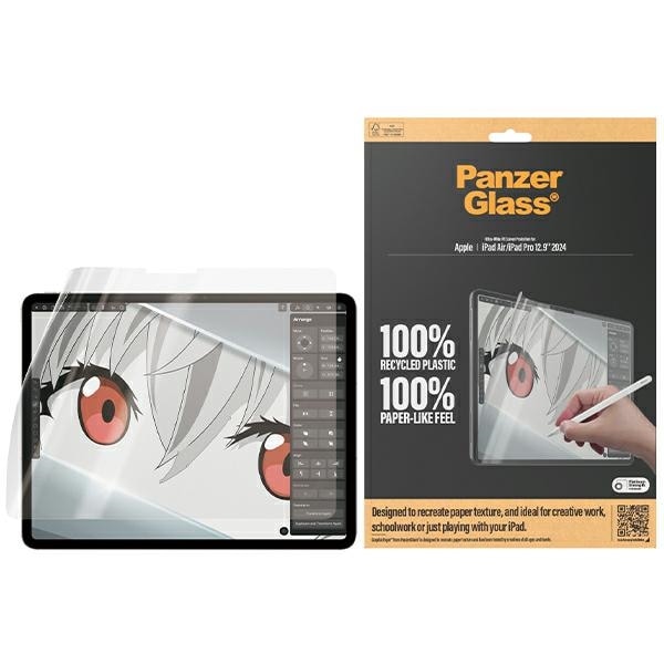 Antibakteriel PanzerGlass GraphicPaper-folie med blændingsfilter til iPad Air/Pro 12,9" 2024