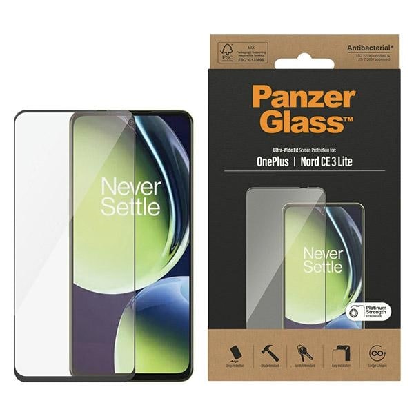 PanzerGlass Ultra-Wide Fit hærdet glas på OnePlus Nord CE 3 Lite