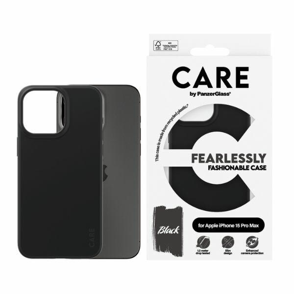 CARE by PanzerGlass Fearlessly Fashionable Etui til iPhone 15 Pro Max - Sort