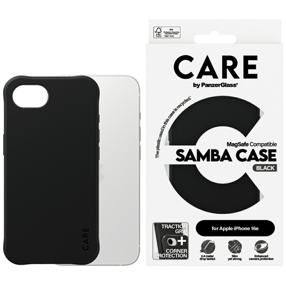 CARE by PanzerGlass Fashion MagSafe iPhone 16e-etui - Sort