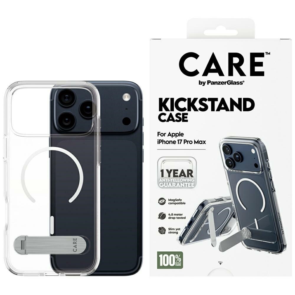 CARE by PanzerGlass Feature Case m. Kickstand MagSafe til iPhone 17 Pro Max - Klar