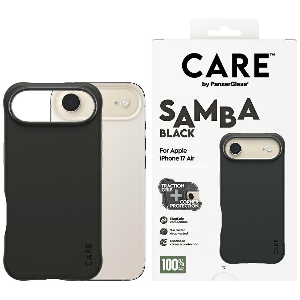 CARE by PanzerGlass Moderigtigt Samba MagSafe-etui til iPhone Air - Sort