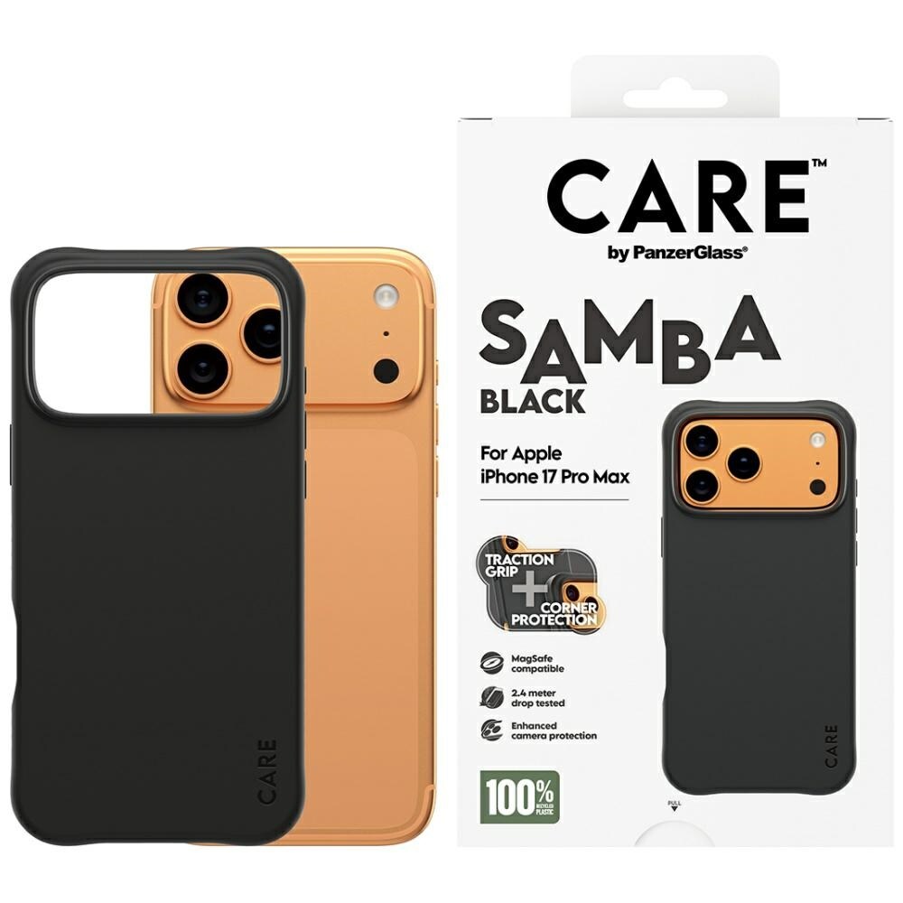 CARE by PanzerGlass Moderigtigt Samba MagSafe-etui til iPhone 17 Pro Max - Sort