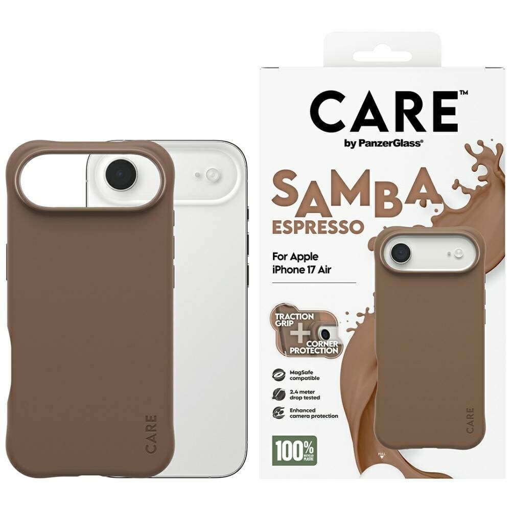 CARE by PanzerGlass Moderigtigt Samba MagSafe-etui til iPhone Air - Brun