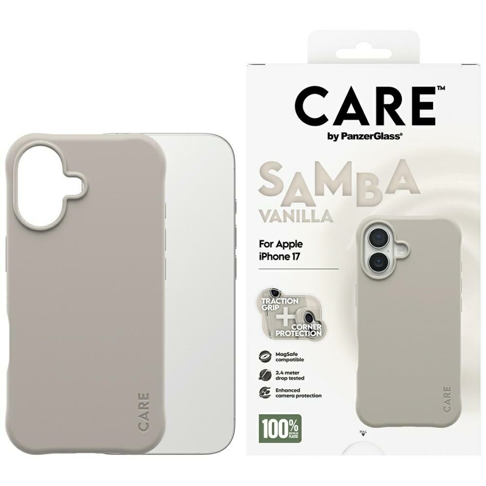 CARE by PanzerGlass Moderigtigt Samba MagSafe-etui til iPhone 17 - grå